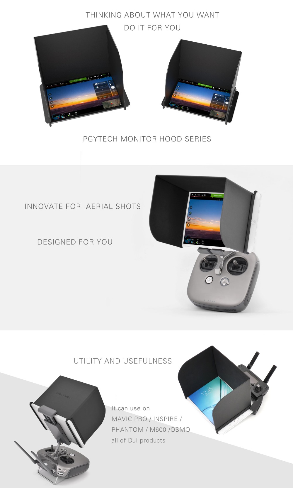Universal Monitor Hood Series L200 9.7" Drone Shop Perth